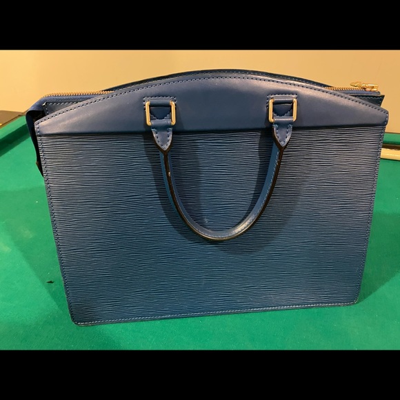 Authentic blue epi handbag/business bag - Picture 4 of 7